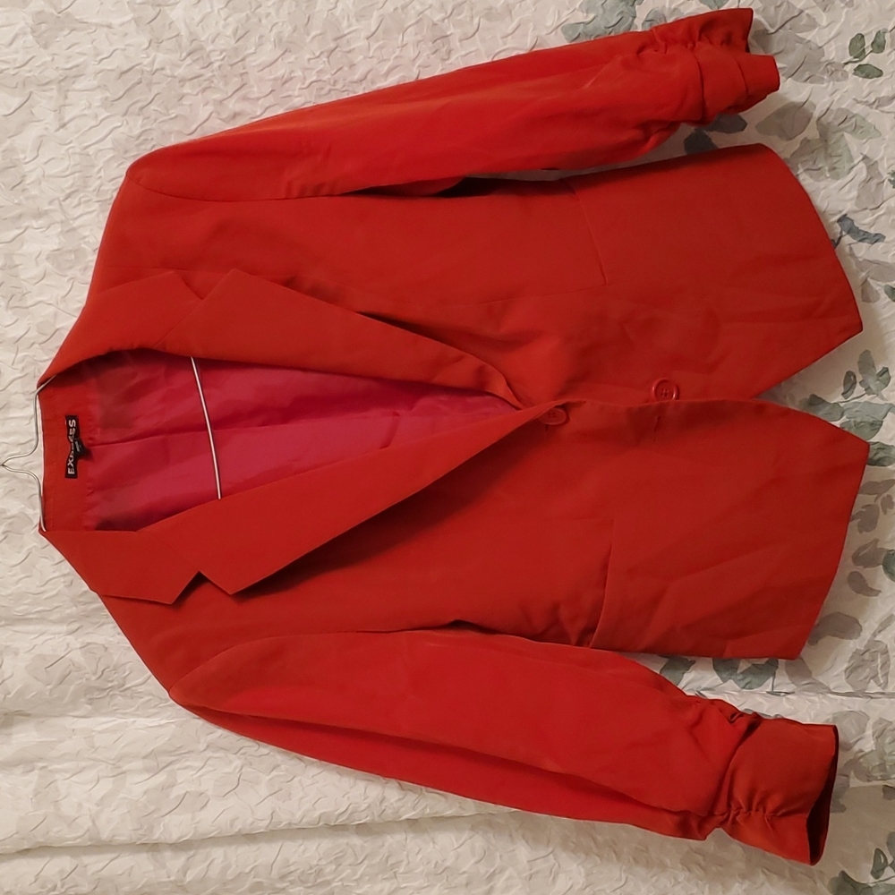 beautiful  red blazer  like  new.